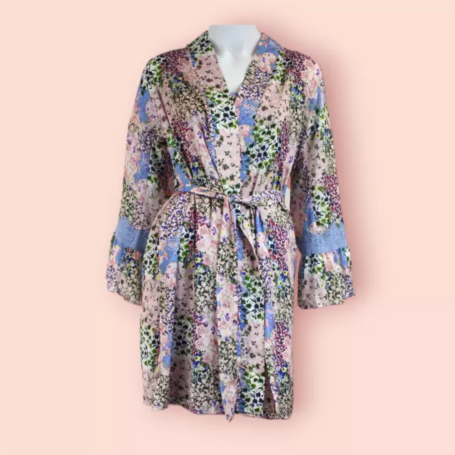 B by Ted Baker Robe mit Blumenmuster, errötet rosa/babyblau, klein normal