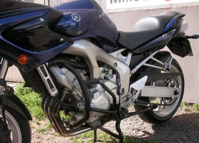 Yamaha Fz6 Fazer S2 Engine Guard & Crash Bars Black Fazer Biker Motorcycle Bike