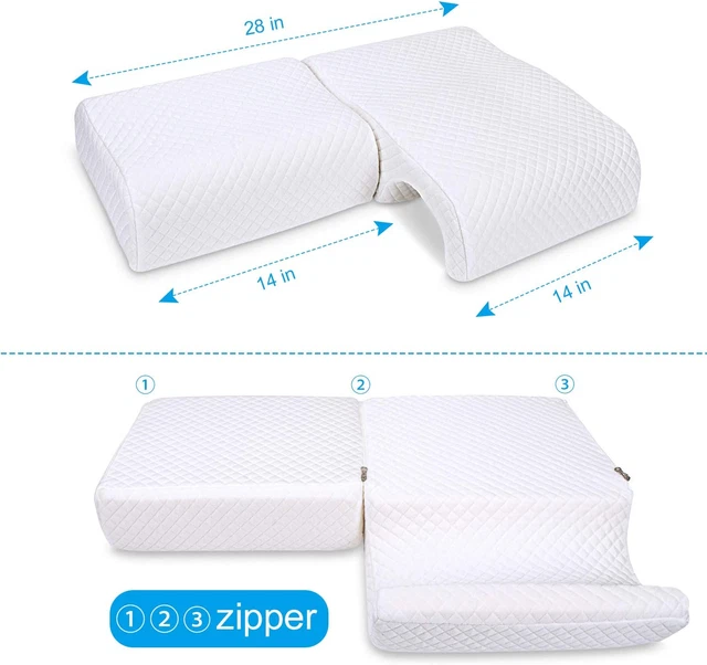 HOMCA Memory Foam Pillow for Couples, Adjustable Cube Cuddle Pillow Anti Arm for 2