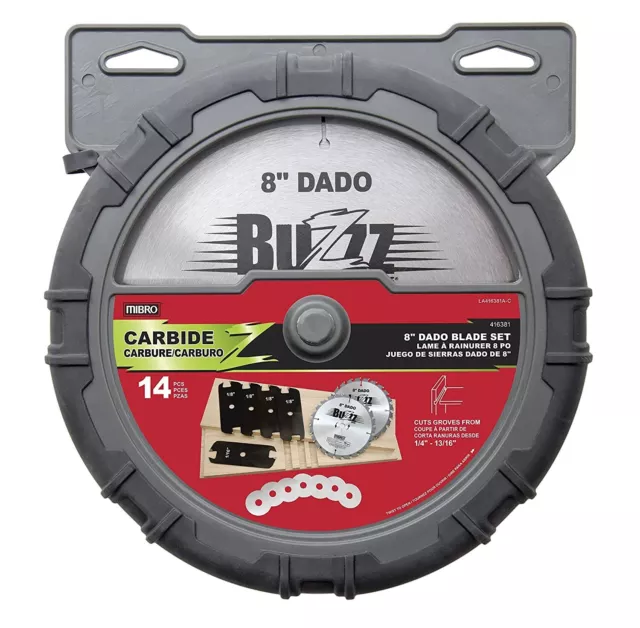 Stacking Dado Blade Set 8-inch Carbide Tipped Table Saw Blades 14 Piece Kit Stacking Dado Blade Set 8-inch Carbide Tipped Table Saw Blades 14 Piece Kit