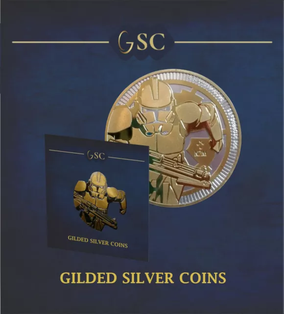 2019 Silver Clone Trooper 1 Oz .999 Niue Gilded Coin Edition