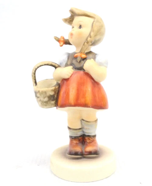 Vtg GOEBEL West German Little Shopper Girl with Basket Figure - B75
