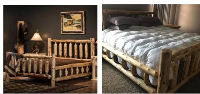King Size Log Bed Cedar Lake The Original Log Bed 2.5 years old Must Sell Moving