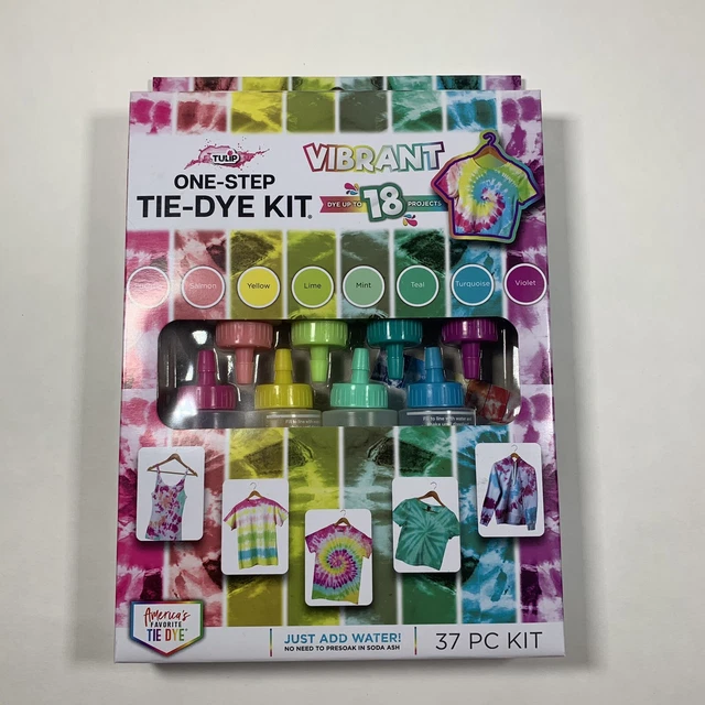 Kit de tirantes de un paso de tulipán colores vibrantes 37 piezas tinte hasta 18 proyectos