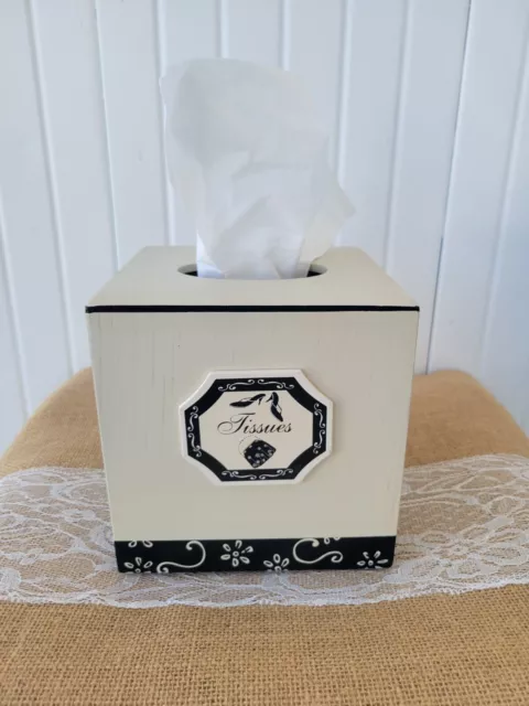 Paris Window Shopping Tissue Box Cover, Paris Fashion Tissue Box Holder Cube