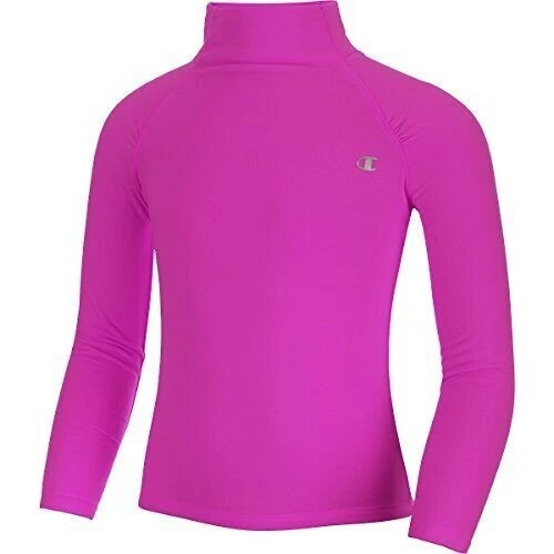 Champion Cambio Ragazze' Cold Gear Finto Collo Manica Lunga Top Lampone Urto M