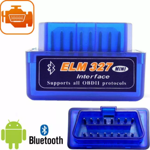 Mini OBD2 Bluetooth Car Scanner ELM327 V2.1 For Android Torque Auto Tool OBDII