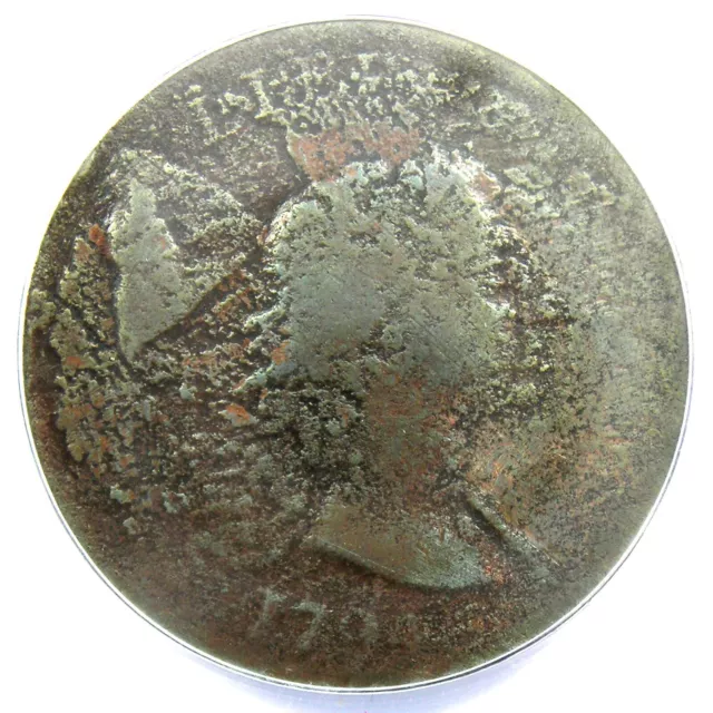 1794 Head of 1793 Liberty Cap Large Cent 1C S-19b - Certified ANACS VG8 Detail