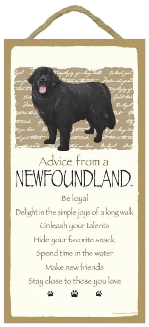 Advice From A Newfoundland 10 x 5 Wood SIGN Plaque USA Made