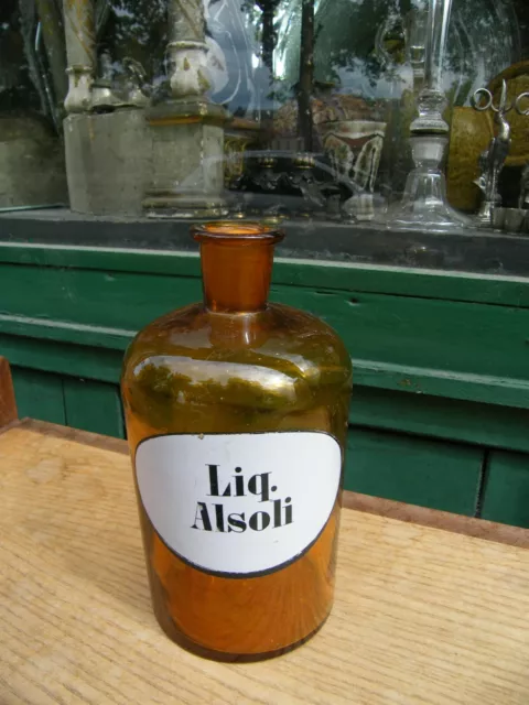 Flasche Apotheke Gläser Apothekerschrank Antik Liq. Alsoli