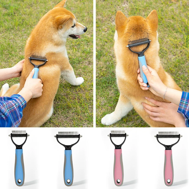 Dogs Cat Hair Removal Comb Detangler Fur Trimming Dematting Deshedding Brush