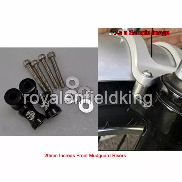 Fit Für Royal Enfield Himalaya Vorne Schutzblech Lenkererhöhung 20mm Schwarz