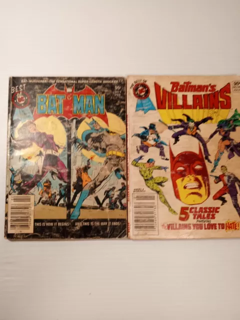 Dc Blue Ribbon Digest #9 #14, Batman/Batmans Villians -  Lot Of 2