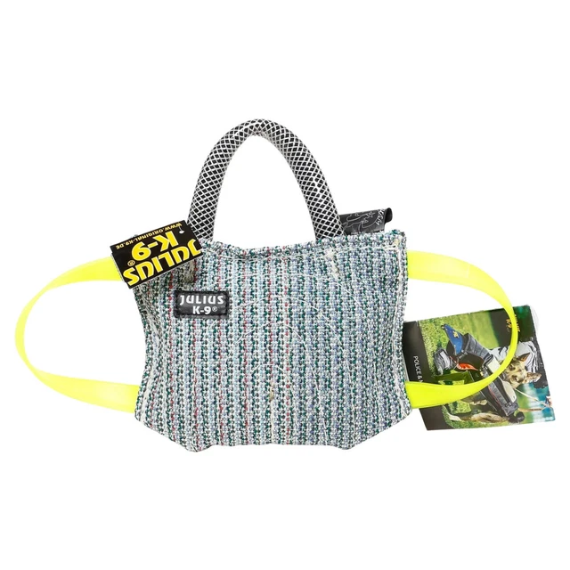 Julius-K9 Bitepad Nylon Con Tre Manici Morbida per Cani, Varie Misure, Nuovo
