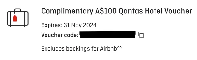 A$100 Qantas Hotel Voucher A$100 Qantas Hotel Voucher