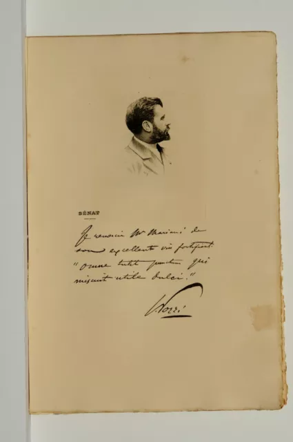 Gravure originale Portrait docteur Samuel POZZI medecin chirurgien anthropologue