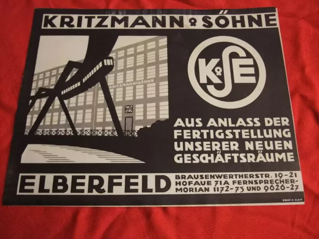 alt Original Werbung Reklame Plakat Poster Prospekt Kritzmann & Söhne KSE Stoffe