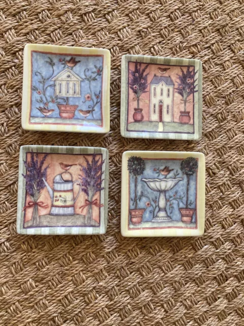 Set of 4 mini plates - Herbes De Lyon - MWW Market Susan Wingat