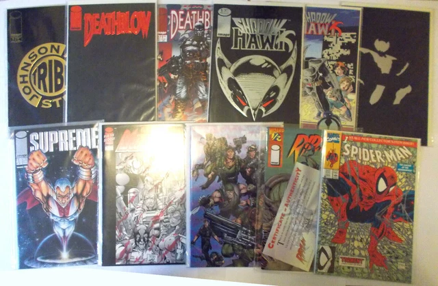 Image Comics (11 lot) Supreme 1 V2, Team7 1, Deathblow 1,2, Shadowhawk 1,2 +