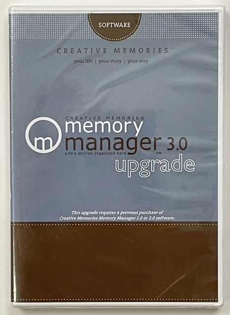 Creative Memories Memories Memory Manager 3.0 Actualización NUEVO SELLADO CM CD Windows Scrapbook
