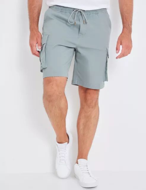 RIVERS - Mens Grey Shorts - All Season - Cotton Clothing - Mid Thigh - Mid Waist