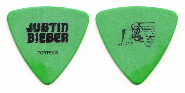 Justin Bieber Bernard Harvey Green Bass Guitar Pick - 2010 My World Tour