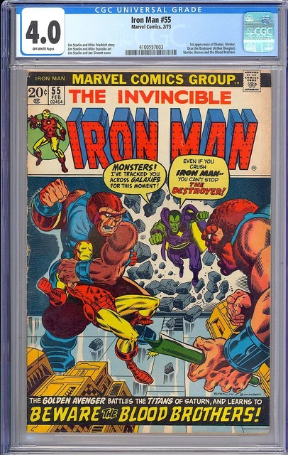 Iron Man #55 Bronze Age 1st App. Thanos Vintage Marvel Comic 1973 CGC 4.0