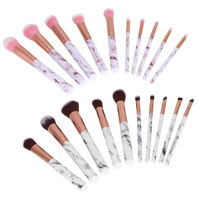10pz Set Pennelli Per Trucco Trucco Viso Polvere Polvere Spazzola Per Ombretto S