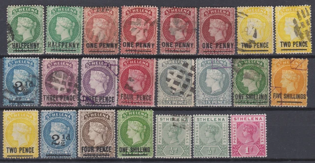 St Helene 1860's/90's Collection Mint Mounted & Used to 5/-