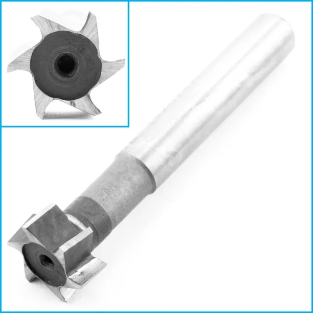 14mm x 6mm T Slot Milling Cutter HSS 6 Flute Mill End Metalwork Cutting Bit Tool