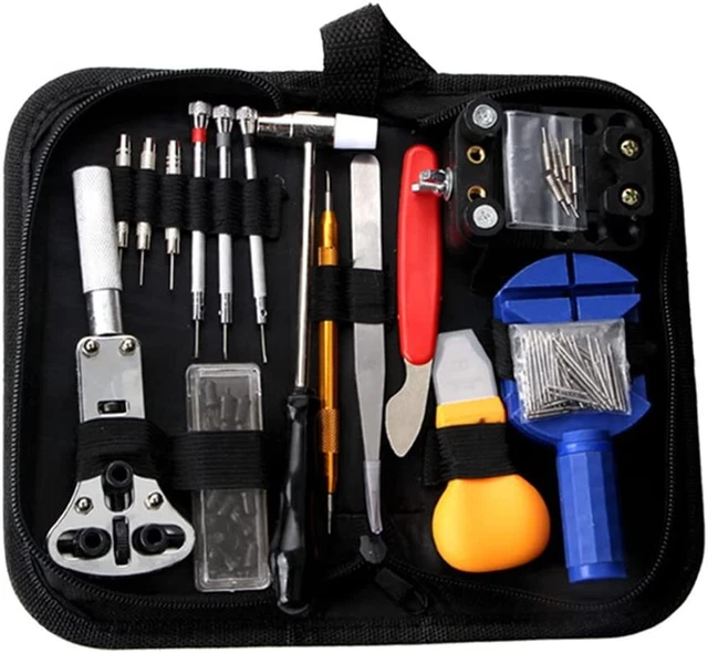 147PCS Watch Repair Watch Battery Replacement Tool Kit Remover Watch Case Tools