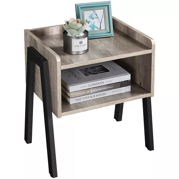 Table de Chevet en Bois Table de Nuit Table d'Appoint pour Chambre Salon Bureau