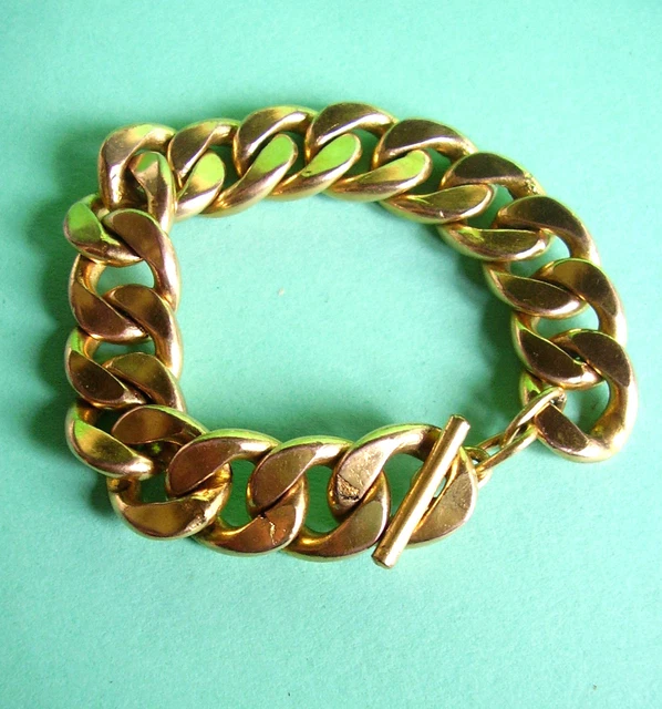 Bracelet gourmette vintage doré - Montres & Bijoux