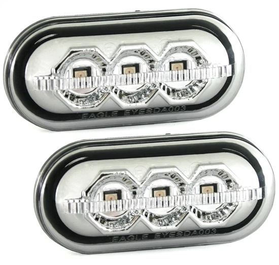 2 Clignotants Latéraux Chromés Pour Peugeot Citroën C2 C3 C5 206 307 607 - Neufs