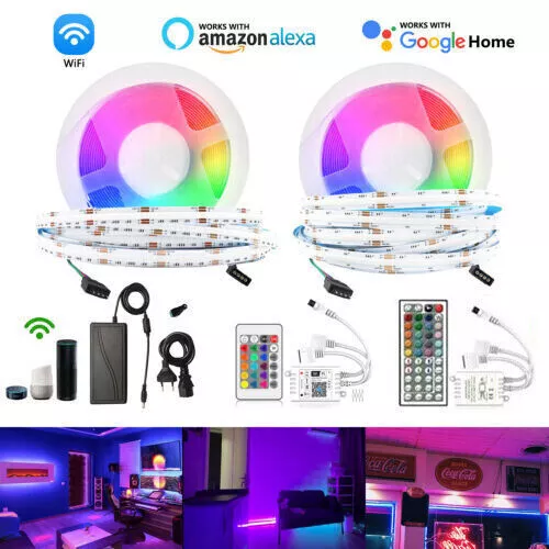 5m-20m LED COB Streifen RGB 24V Lichtband Stripe keine Lichtpunkte Wifi dimmbar