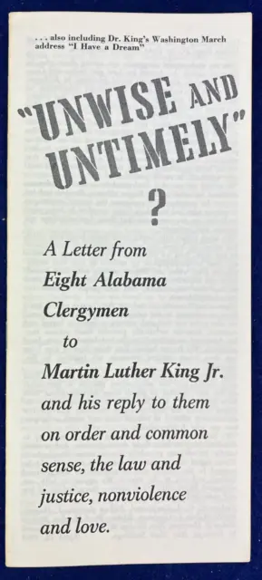 1963 Letter From Birmingham Jail Martin Luther King Jr MLK Book Vintage