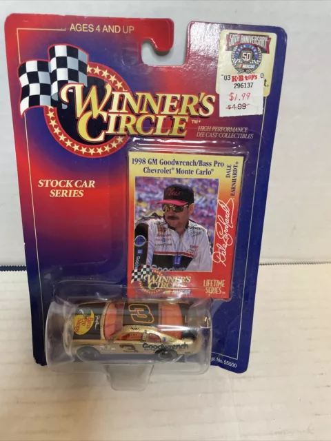 Winners Circle Dale Earnhardt Lifetime Bass Pro 1998 Stock Car 1/64 Diecast. 3