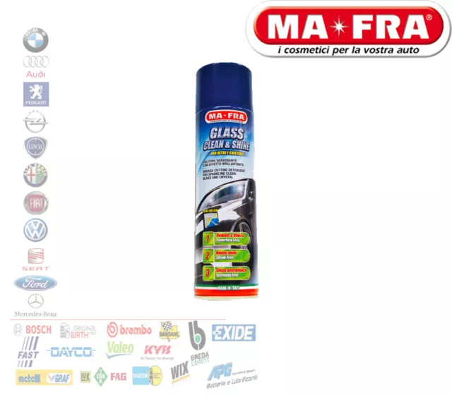 Ma-Fra Glass Clean Shine Spray Pulitore Sgrassante Effetto Brillante Vetri H0791