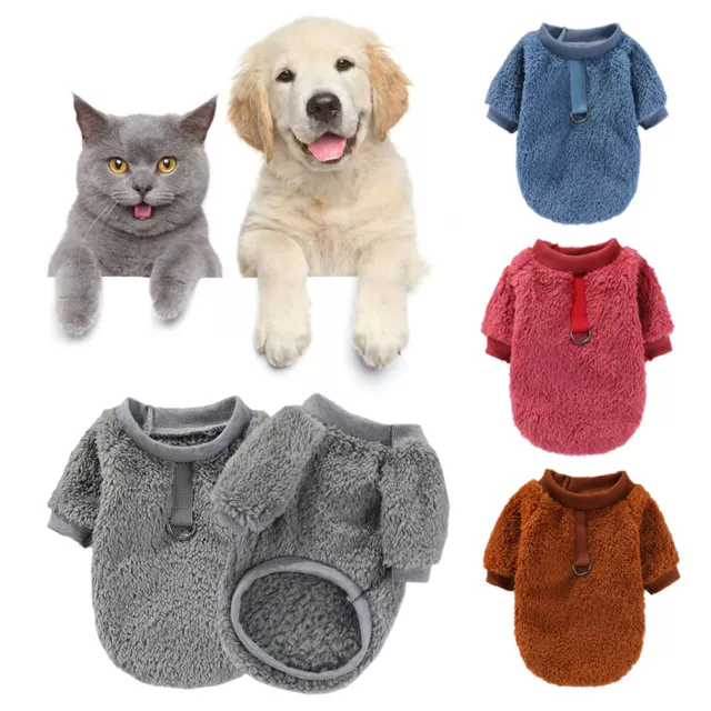 Trainabile Costume Pullover Gilet Pet Abbigliamento Cane Camicia Inverno Velv -