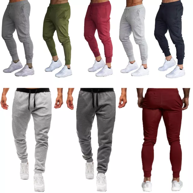 Mens Pants Mid Waist Sweatpants Comfortable Joggerpants Elastic Waistband Long