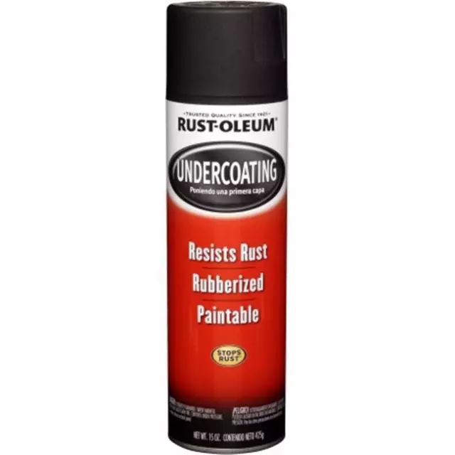 Rustoleum 248657 15 Oz Black Rubberized Undercoating Spray Paint