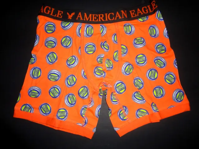 AMERICAN EAGLE OUTFITTERS CANDY CORN ATHLETIC TRUNK LONGER LENGTH BOXER  SIZE M