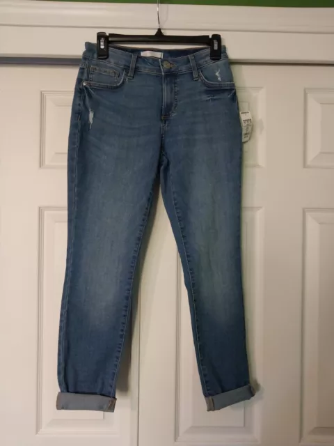 LC LAUREN CONRAD Jeans Womens Size 14 Distressed Raw Hem High Rise