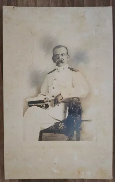 CUBAN MILITARY SPANISH AM WAR UNIFORMED OFFICER CUBA 1890s COHNER Photo Y 412