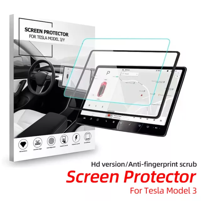 Tempered Glass Screen Protector For Tesla Model 3 / Y Navigation Touchscreen 15"