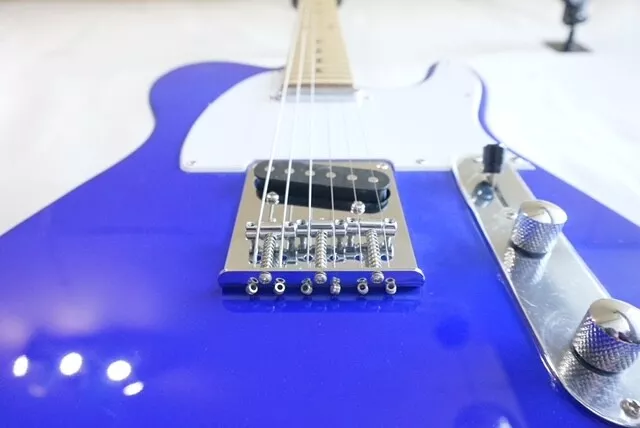 Quincy Tele Style Electric Guitar T Shape INDIGO BLUE Classic Authentic Shape