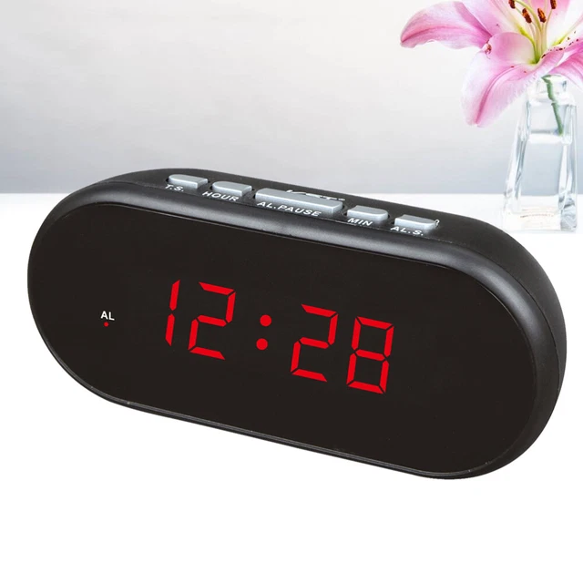 SILENT TABLETOP CLOCK Battery Operated Digital Clock Large Display