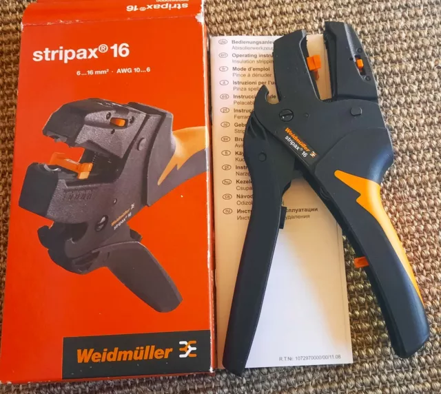 Weidmüller Stripax 16  Nr.9005610000 Automatische Abisolierzange 6 bis 16 mm²