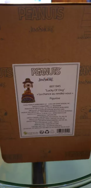 Jim Shore Peanuts Enesco Lucky Ol Dog 6011945 Pot Of GOLD NEU In Ovp