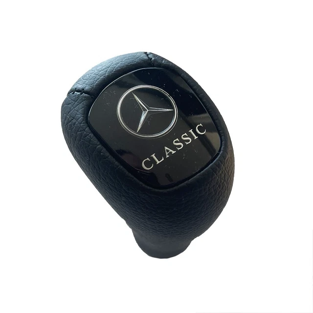 Pommeau De Levier De Vitesse En Cuir Noir Pour Mercedes W202 C-Class 1995-2000 - Neuf Avec Garantie